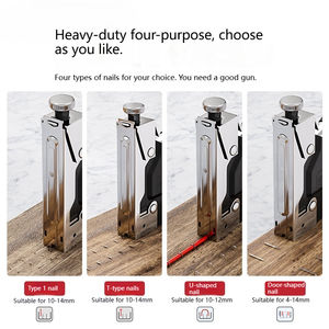 Pistola de Clavos 4 en 1 de Alta Resistencia, Pistola de Grapas Manual de 4 Vías, Herramientas de Acabado <span class=keywords><strong>para</strong></span> Tapicería, Madera, Marcos, Puertas y <span class=keywords><strong>Muebles</strong></span> - Product Image 5