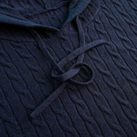 AiNear vente en gros de logo personnalisé Design Oem & Odm manches longues câble hommes 100% laine mérinos tricot épais pull à capuche homme pull