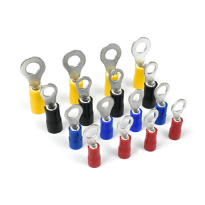 Brass <b>Circle</b> Cable Lug Wire Crimp Connector Electric Stamping Round Terminal Insulated <b>Ring</b> Spade Terminal - Product Image 6