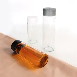 großhandel auf lager gerade seite zylinder voss glas wasserflasche mineralwasser glasflasche mit kappe
