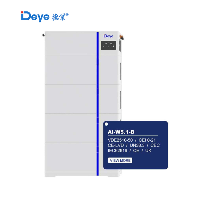 Deye on Stock 5KWh LiFepo4 Solar Battery 51.2V 100AH Powerwall Commercial Solar Storage Project