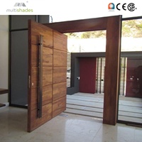 Porte d'entrée pivotante de luxe haut de gamme MULTISHADES, double vitrage, verre trempé, isolation thermique, insonorisation, pour appartements, extérieur