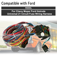 Faisceau de câblage à 21 circuits Kit universel Hotrod pour Chevy Mopar Jeep Hotrods GM Assemblages de câbles personnalisés Boîte à fusibles Câbles