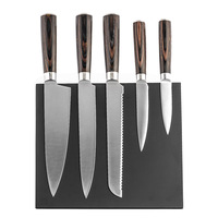 Rangement propre et bien rangé pour la cuisine Porte-bloc de couteaux magnétique en MDF noir pour ranger toutes sortes de couteaux