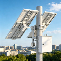 Support de montage sur poteau pour panneau solaire double, angle réglable pour système solaire TP Link VIGI 180W et caméra de sécurité CCTV