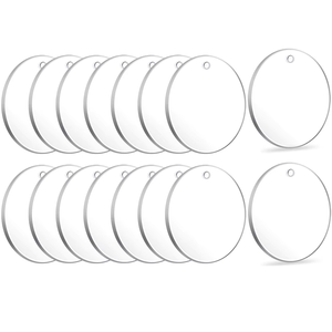 Liontin cakram akrilik transparan kustom, liontin polos dekorasi warna Natal gaya desain Modern - Product Image 2