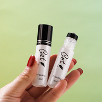 Flacon roll-on en verre blanc de 6 ml, mini flacon de parfum en verre pour voyage, flacon de soin de la peau personnalisable avec bouchon doré