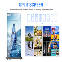 Écran d'affichage LED pliable et amovible pour affiches intérieures, lecture multimédia, publicité, événements, P1.86, sur pied, en stock aux États-Unis et en UE