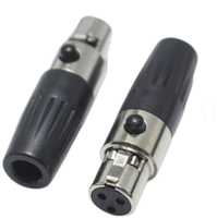 Nouveau produit en gros : mini connecteur XLR plaqué or, fiche mâle 5 broches et prise femelle 5 broches