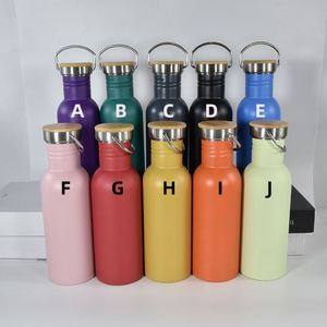 Botella de Agua Deportiva de Acero Inoxidable de Pared Simple con Recubrimiento en Polvo de 750 ml, con Tapa de Boca Pequeña y Asa, Personalizable con Logotipo, Venta al Por Mayor - Product Image 3