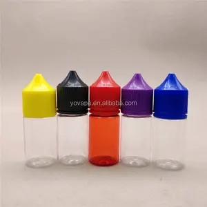 Benzersiz tasarım uzun kalem veya kısa yağ tıknaz 15ml 30ml 50ml 60ml 100ml 120ml sıkmak sıvı şeffaf PET V3 plastik şişe suyu