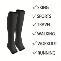 Chaussettes de compression montantes en nylon à bout ouvert, fabriquées sur mesure, classe 2, pression 23-32 mmHg, pour varices