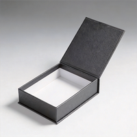 Boîte en carton rigide gris texturé de luxe sur mesure avec insert, pour emballage de cosmétiques, soins de la peau, cadeaux et flacons de parfum, avec couvercle à charnière