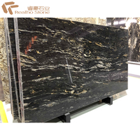 Granite noir cosmique - Design moderne, surface polie, durable et écologique, grande dalle pour usage intérieur/extérieur
