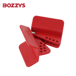 Verrou de sécurité pour vanne papillon réglable avec câble rouge en polypropylène PP de 4 mm, type cadenas pour porte, compatible BOZZYS - Product Image 5