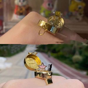 YBcustomアニメ美的オープニングリングBFFリングゴールド銅/新しいファッションパーソナライズされた親友永遠にリングかわいいメッキスター - Product Image 6