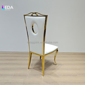 LEDA Modern Furniture Stackable Gold Luxury <b>Black</b> Hotel Banquet Dining <b>Chair</b> For Event Party - Product Image 4