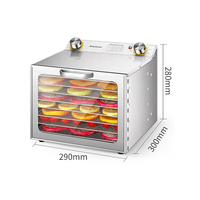 8 Laags Knop Fruit Droger Voedsel Groenten Huisdier Snacks Vlees Dehydraterende Intelligente Multi-Functionele Droger