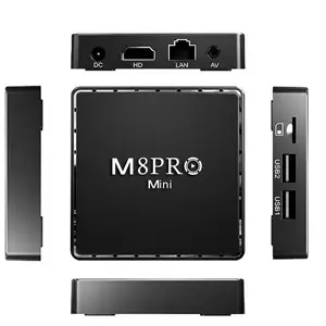 Placa de TV M8Pro mini console de videogame 64GB, console de jogos, caixa de TV Wifi MaliG31 CPU sistema duplo