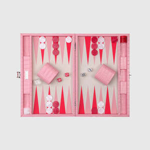 Set di giochi da tavolo backgammon personalizzato Neon rosa e rosa set di backgammon professionale set di giochi premium di lusso backgammon - Product Image 3