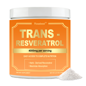 Formule à base de plantes naturelles 3000mg Trans-Resvératrol en poudre avec extrait de raisin, Quercétine, Pterostilbène et NAD - Product Image 1