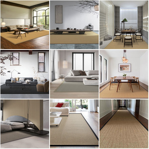 Tapis en <span class=keywords><strong>sisal</strong></span> naturel en rouleau, surface compacte, style moderne, fibre naturelle pour <span class=keywords><strong>salon</strong></span> - Product Image 3