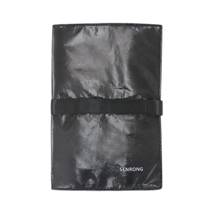 Trousse de Toilette de Voyage Portable, Sac de Voyage à Fermeture Éclair, Personnalisable OEM, NOIR NATIONAL, en Tyvek Imperméable, Pliable, avec Poignée Souple - Product Image 4