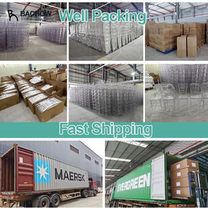 <span class=keywords><strong>Chaise</strong></span> de luxe portable en polycarbonate transparent effet cristal moderne pour salons, jeux, banquets, mariages, hôtels, acrylique doré - Product Image 6