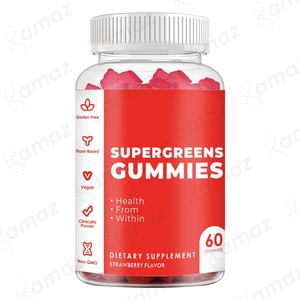 Amaz OEM özel etiket Supergreens kolon temizle Gummies sinameki yaprağı psyhusk Aloe Vera probiyotikler takviyesi sakızlı şeker - Product Image 6