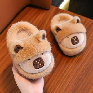 شبشب قطيفة للأطفال! حذاء منزلي حديث للأطفال بنعل سميك ومضاد للإنزلاق ودافئ للأولاد والبنات - Product Image 6