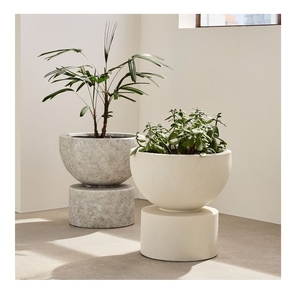 Large Rectangular Vietnam Concrete <b>Planter</b> Box Heavy Duty GFRC Trough For Commercial Landscaping Streetscape Wholesale - Product Image 1