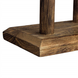 2 Lớp Torched Nâu Bán Lẻ Đồ Trang Sức Vòng Đeo Tay Vòng Cổ Bằng Gỗ Hiển Thị Đứng - Product Image 5