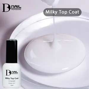 Bd Milky Top Coat Oem Private Label Resin Nails Uv Gel Base Coat Top Coat Gel Polish
