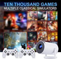 AOKANG Projecteur Intelligent 4K Cubique Hy300 Pro Vidéo 1080P Portable 3D Android 12 720P 350 Ansi Cinéma Maison avec Manette de Jeu