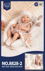 Venta al por mayor <span class=keywords><strong>de</strong></span> fábrica pintado realista 40Cm silicona bebé Reborn muñecas <span class=keywords><strong>de</strong></span> juguete con cesta para dormir edredón almohada - Product Image 4