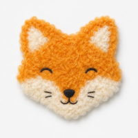 Patchs d'animaux en peluche personnalisés, tissu doux et confortable, broderies cousues, embellissement pour vêtements et sacs à dos
