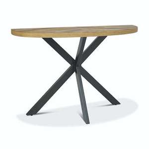Mesa Consola de Madera de Mango Contemporánea que Ahorra Espacio, Estructura Plegable Resistente, Superficie Fácil de Limpiar para Apartamento, Villa, Sala de Estar - Product Image 1