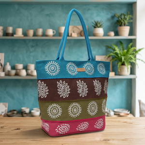 Sac fourre-tout en jute rayé écologique très demandé avec fermeture éclair, poignées en corde, taille personnalisée, réutilisable, vente en gros, Bengale occidental - Product Image 4