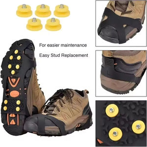 <span class=keywords><strong>Crampons</strong></span> à neige portables en acier et plastique antidérapants à 10 dents, épaisseur de 2 mm, <span class=keywords><strong>crampons</strong></span> universels pour l'escalade en extérieur, emballés dans un <span class=keywords><strong>sac</strong></span> - Product Image 3