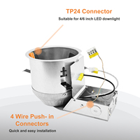 4 İnç Eğimli Tavan LED Gömme Aydınlatma Yuvası IC Onaylı Modern İç Mekan Tadilatı Can Lights Downlight IP66 Onaylı Kısılabilir