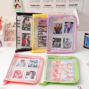Capa Protetora A5 para Caderno com Zíper e Bolsos Transparentes em PVC para Documentos - Fichário de <span class=keywords><strong>6</strong></span> Argolas com Zíper - Product Image 2