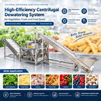 Industriële centrifugale centrifugeermachine met hoge efficiëntie, bodemafvoer, 304 roestvrij staal, voor het ontwateren van groenten en fruit