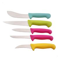 Xyj ensemble de couteaux de cuisine multifonctions, manche coloré 6 pièces