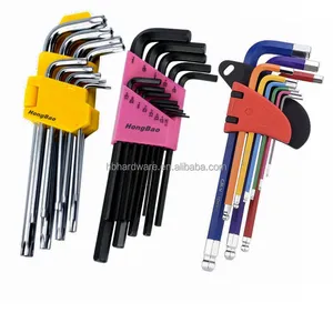 9 13 Delige Duurzame Kleur Zeskant L-Moersleutel Gereedschapskit Metrische Keizerlijke Torx Lange Arm Bal Einde Hex Sleutel Set Allen L Zeskant Moersleutel Set