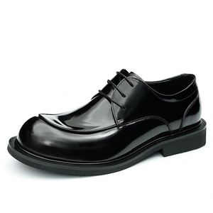 Zapatos Derby ASTON M.JAZZ de Punta Ancha para Hombre, Formales para Negocios, Aptos para Pies Anchos, con Cordones, Diseño de Parches Antideslizantes, Suela de Goma - Product Image 4