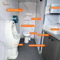 Unité de toilettes mobiles séparées homme/femme, remorque WC portable, aménagement personnalisé pour le secteur de l'ingénierie, de la construction et l'usage public extérieur