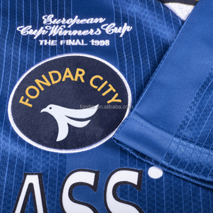Camiseta Retro Personalizada de Fábrica para Hombre, Elástica, Transpirable, de Secado Rápido, 100% Poliéster, Cuello en V, Manga Corta, <span class=keywords><strong>Chelsea</strong></span> 1998 ECWC Final No25 Zola - Product Image 4