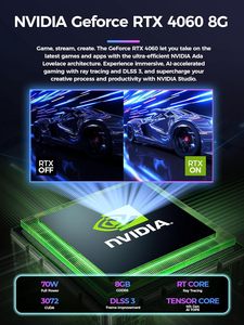 MiniTree 13th Gen Core I9-13900H <b>Mini</b> Gaming <b>PC</b> RTX4060 8GB GDDR6 Discrete GPU Win11 Pro Compact <b>Desktop</b> Computer X830p- 13900h - Product Image 5