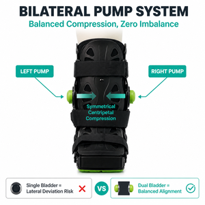<span class=keywords><strong>Bota</strong></span> Neumática Doble de Alta Compresión con Cámara de Aire Bilateral y Carcasa Perforada - Soporte Ortopédico Postoperatorio para Fracturas de Tobillo - Product Image 2