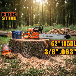 Catena per motosega a sezione piena da 62 pollici, 3/8 pollici, .063 pollici, 185 maglie di trasmissione, con barra guida solida e scalpello completo, per ST MS660 MS661 MS650 0 - Disponibile negli USA - Product Image 3